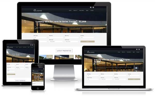 real estate agency free website template